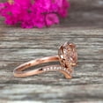 thumbnail image 3 of 8x5mm Pear Shape 1.75 Carat Morganite Engagement Ring On 10k Rose Gold Wedding Ring Promise Ring Art Deco Glaring Jewelry Anniversary Gift, 3 of 5