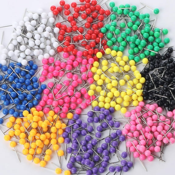 Mr. Pen- Map Pins, Map Push Pins, Pack of 600, Map Tacks, 10 Assorted Colors