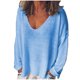 thumbnail image 1 of Blusa informal de manga larga con cuello en V para mujer Pompotops gfhjh5760, 1 of 4