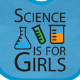 thumbnail image 4 of Inktastic Science is for Girls Girls Baby Bib, 4 of 4