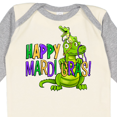 thumbnail image 4 of Inktastic Happy Mardi Gras Big and Little Alligators with Beads Boys or Girls Long Sleeve Baby Bodysuit, 4 of 5