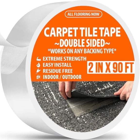 All Flooring Now Carpet Tile Tape Double Sided 2in x 90ft Heavy Duty Indoor / Outdoor