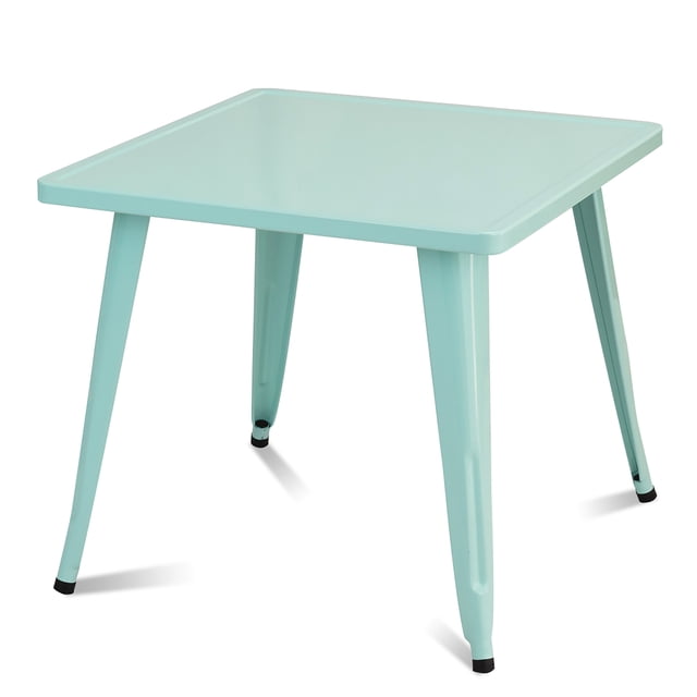 Costway 27'' Kids Steel Square Table Children Play Learn Activity Table Indoor Outdoor