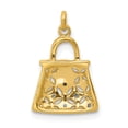 thumbnail image 3 of Real 14kt and Rhodium Diamond Handbag Charm Pendant; for Adults and Teens; for Women and Men, 3 of 4