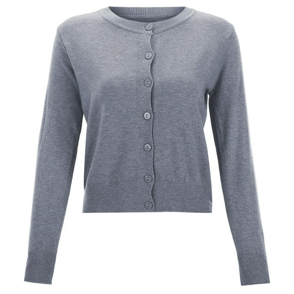Women Cardigan Knitted Button Down Lightweight Grey Cardigan Comfort Colors Fall Vacation Clothes Clothes for Women