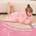 thumbnail image 2 of PMONPA Wearable Blanket Hoodie for Kids, Soft Double Layer Sherpa Fleece Sweatshirt,Teen Gifts for Kids, Youth, Boys, Girls, One Size, Pink, 2 of 8