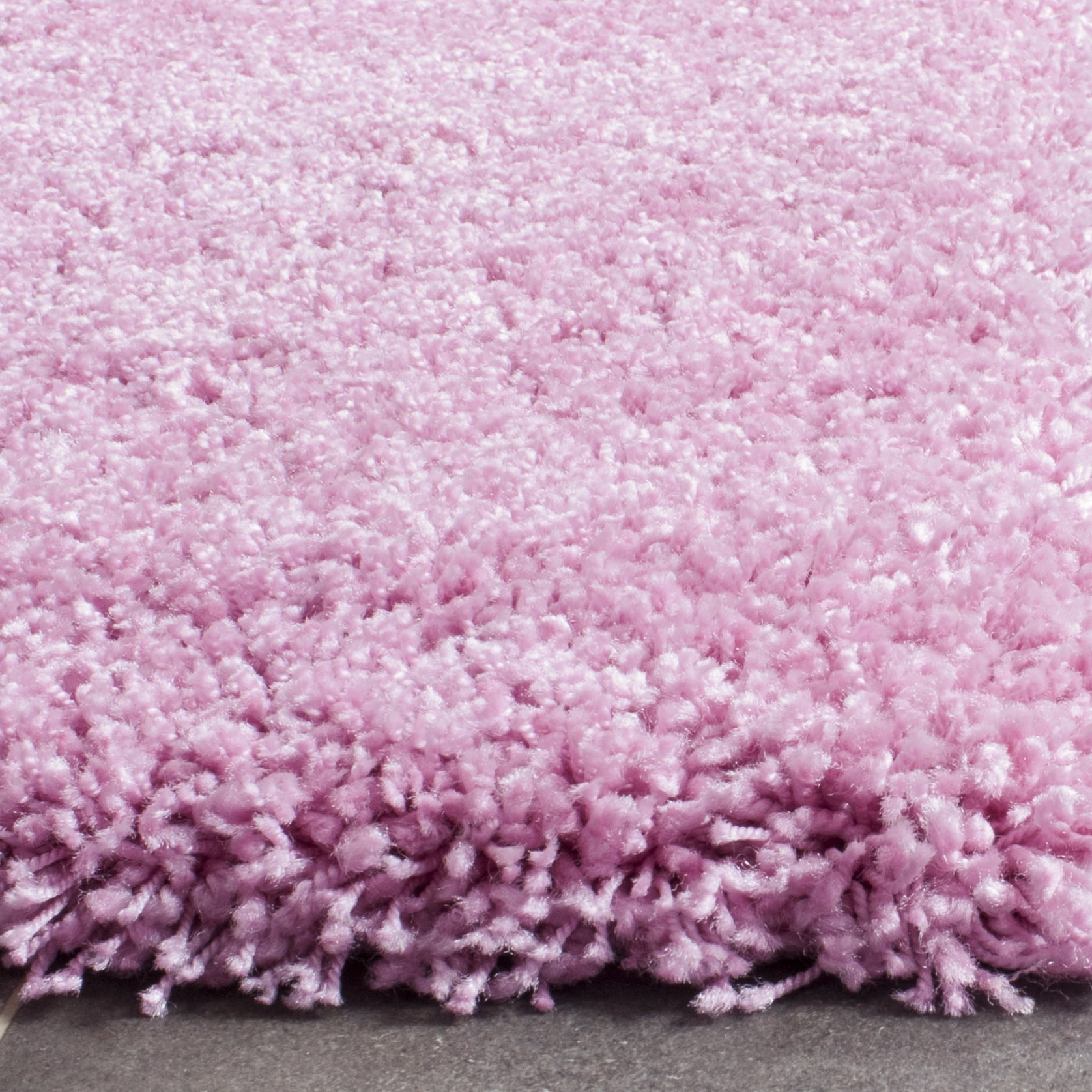 SAFAVIEH Santa Monica Chelsey Solid Shag Area Rug, Pink, 4' x 6'