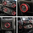 thumbnail image 6 of 6pc Sports Red Aluminum Air Conditioner Stereo Volume/Tune Trailer/4WD Switch Turner Ring Covers For 2016-2020 Ford F-150, 6 of 9