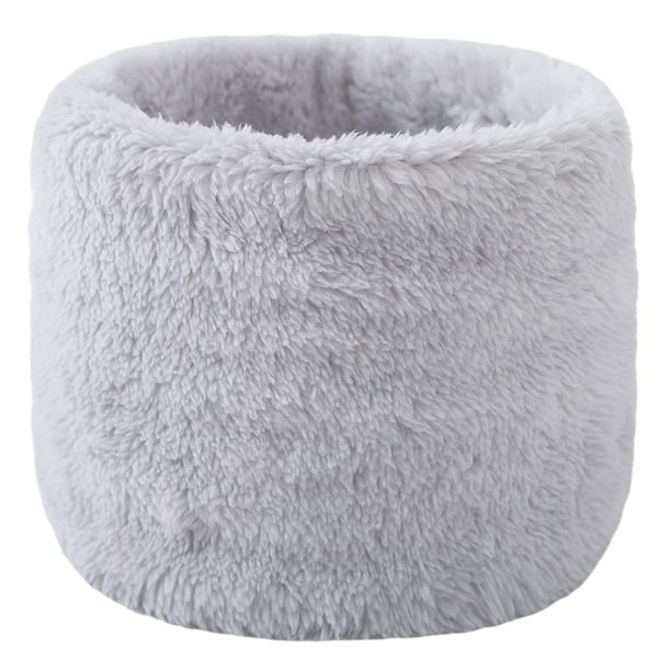 Bufanda de invierno cálida y protectora para ambos sexos, cuello alto, hilo grueso, color liso y cubrecuello, bufanda de poliéster para mujer.