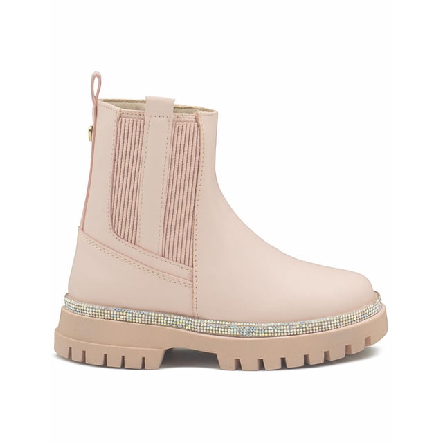Botin Bambino Para Niña Chunky Pedrería Antiderrapante Nutty marron 21