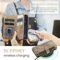 thumbnail image 6 of CaseMe Case for iPhone 15 Wallet Case for Women Men, Fashion Durable PU Leather Magnetic Flip Lanyard Strap Wristlet Zipper Card Holder Wallet Phone Case for iPhone 15 6.1-inch,Brown,For iPhone 15, 6 of 8
