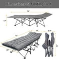 thumbnail image 3 of Cot Camping Cot with Thick Pad Cots for Sleeping Camping Bed Folding Cot 330LBS(Max Load),Heavy Duty with Carry Bag for Home Outdoor Travel, 3 of 7