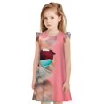 thumbnail image 1 of Fotbe Cool Cat Pink Sunglasses Vestido de Dormir para Niñas de 3 a 10 Años, Mangas Cortas, Estilo Princesa, Pijama Camisón con Mangas Voladas-XX-Large, 1 of 6