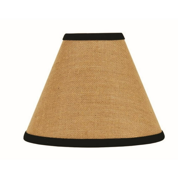 Burlap Stripe Lamp Shade - Black 10"