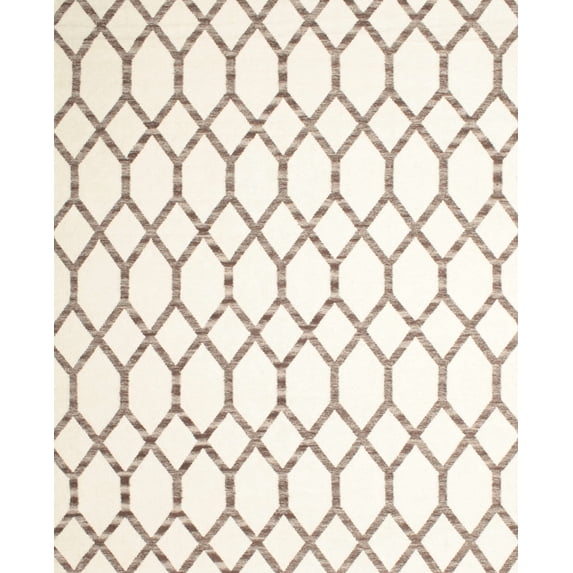 Ahgly Company Indoor Rectangle Contemporary Blonde Beige Terrilis Area Rugs, 5' x 8'