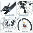 thumbnail image 5 of 700C Road Bike, 7 Speed Hybrid Bike with Double Disc Brake for Women & Men, City Bicycle Adult Commuter Bicycle, 5 of 7