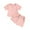 Pink, variant on lmcalzta Baby Newborn Clothes for Girls Boys Cotton 2 Piece Sets Crew Neck Short Sleeve Tops and Shorts Elastic Waist Athletic Outfits