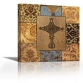 thumbnail image 1 of Patchwork Cross I - Contemporary Fine Art Giclee on Canvas Gallery Wrap - wall décor - Art painting - 21 x 21 Inch - Ready to Hang, 1 of 2