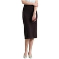 thumbnail image 3 of Bovxnpu Women Skirt Women's Office Work Pencil Skirt Stretch High Waist Below Knee Bodycon for Business Casual Beach Vacation Summer Outfits, 3 of 5