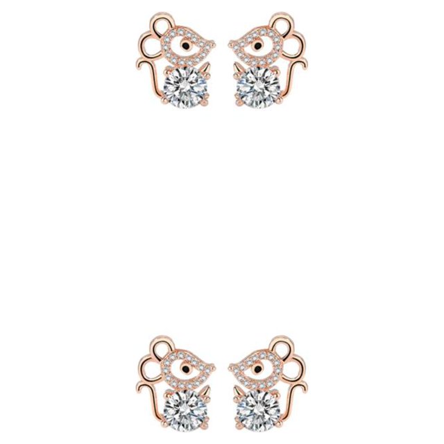 Jumpingount 2 pack/lot Look con estos bonitos y minimalistas pendientes de tuerca para mujer delicados pendientes de plata para mujer declaración oro rosa 1 2Conjunto