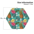 thumbnail image 3 of Pofeuu Pineapple Print Leather Coasters Set of 6, Round Cups Mugs Mat Pad for Home Kitchen Heat Resistant Drink Coasters,Hexagon, 3 of 7