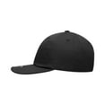 thumbnail image 3 of Decky 200 Relaxed Flat Bill Cotton Caps-Black, 3 of 4