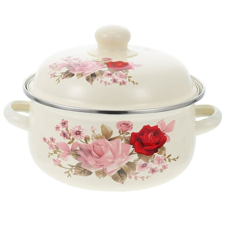 

Thicken Enamel Soup Pot Lidded Household Stewing Pot Gas Stove Cookware