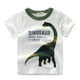 thumbnail image 2 of Gibobby Playera TéRmica Ligera Camisetas años, camisetas de dinosaurio para niños, ropa de manga para niños pequeños, camisetas de cuello redondo para niños de 1 a 7 años(Blanco, 3-4 Años), 2 of 3