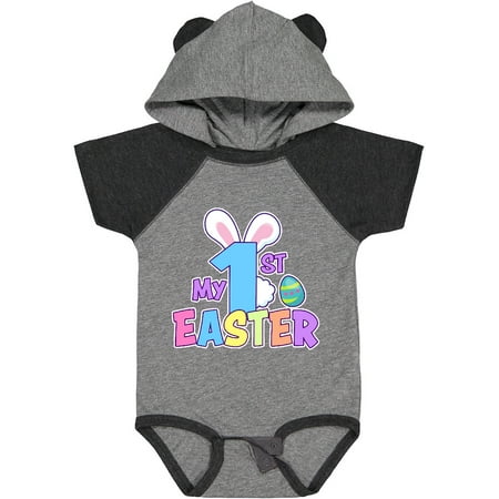 

Inktastic My 1st Easter One with Bunny Ears and Tail Gift Baby Boy or Baby Girl Bodysuit