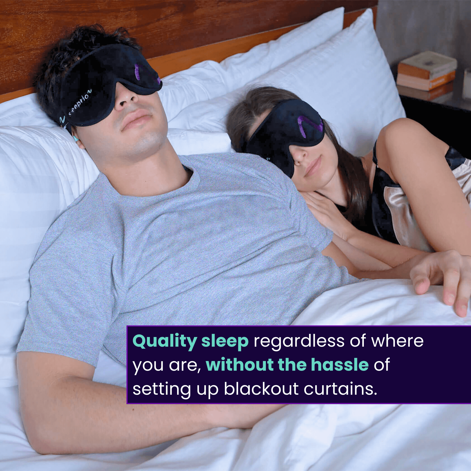 Sleeprlo High-Performance 3D Sleep Mask, 100% Blackout, Memory Foam, Adjustable & Secure Fit, Black