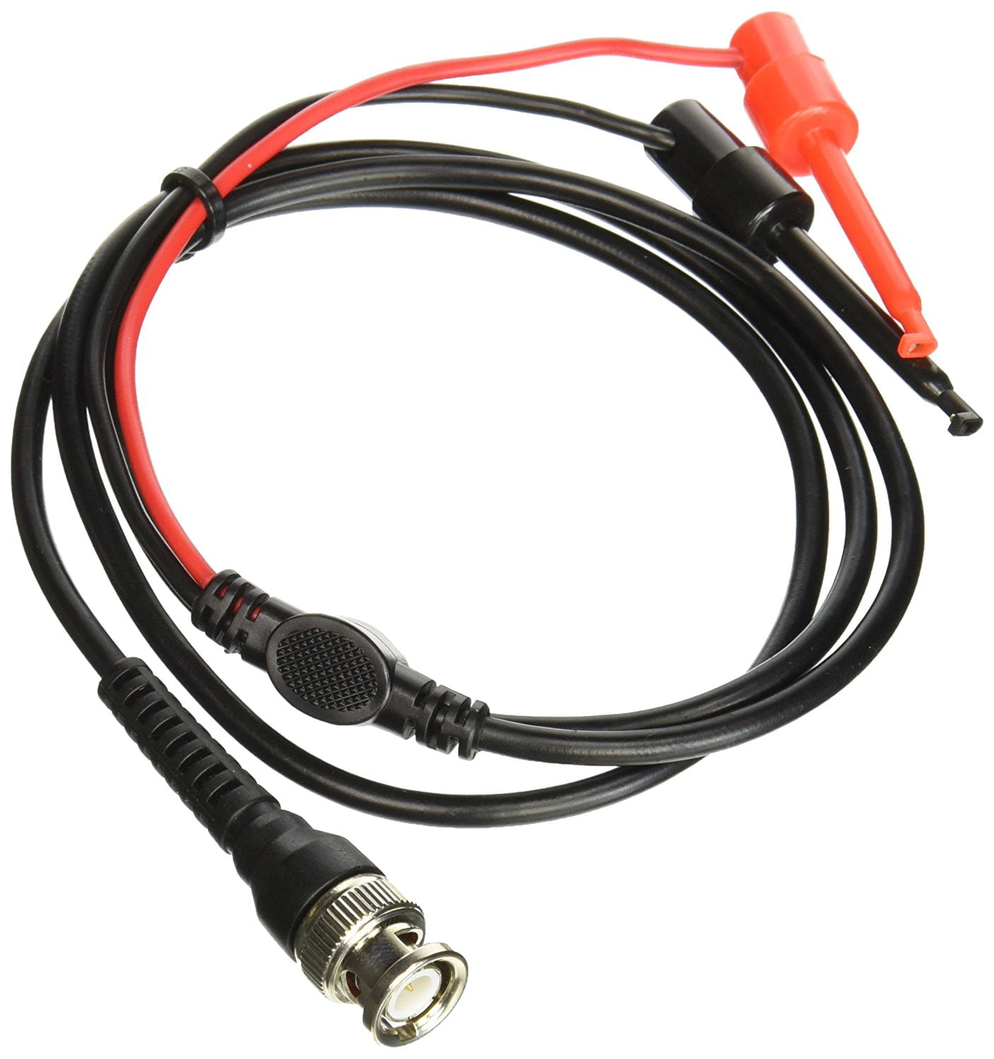 AideTek BNC to Mini Grabber Test Lead Set red black