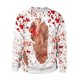 thumbnail image 4 of Sudadera informal con cuello redondo y mangas largas con estampado de Halloween para mujer, sudadera sin capucha con estampado de sangre personalizado Pompotops  FGAJ18977, 4 of 5