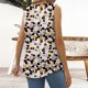 thumbnail image 3 of Gibobby Camiseta sin mangas con cuello cuadrado para mujer, informal, sin mangas, con dobladillo curvo plisado(Negro,M), 3 of 5