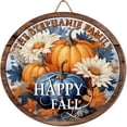 thumbnail image 1 of BKER Fun Pumpkin Signs Decorate The Round Wooden Signboard For Halloween Doors, 1 of 5