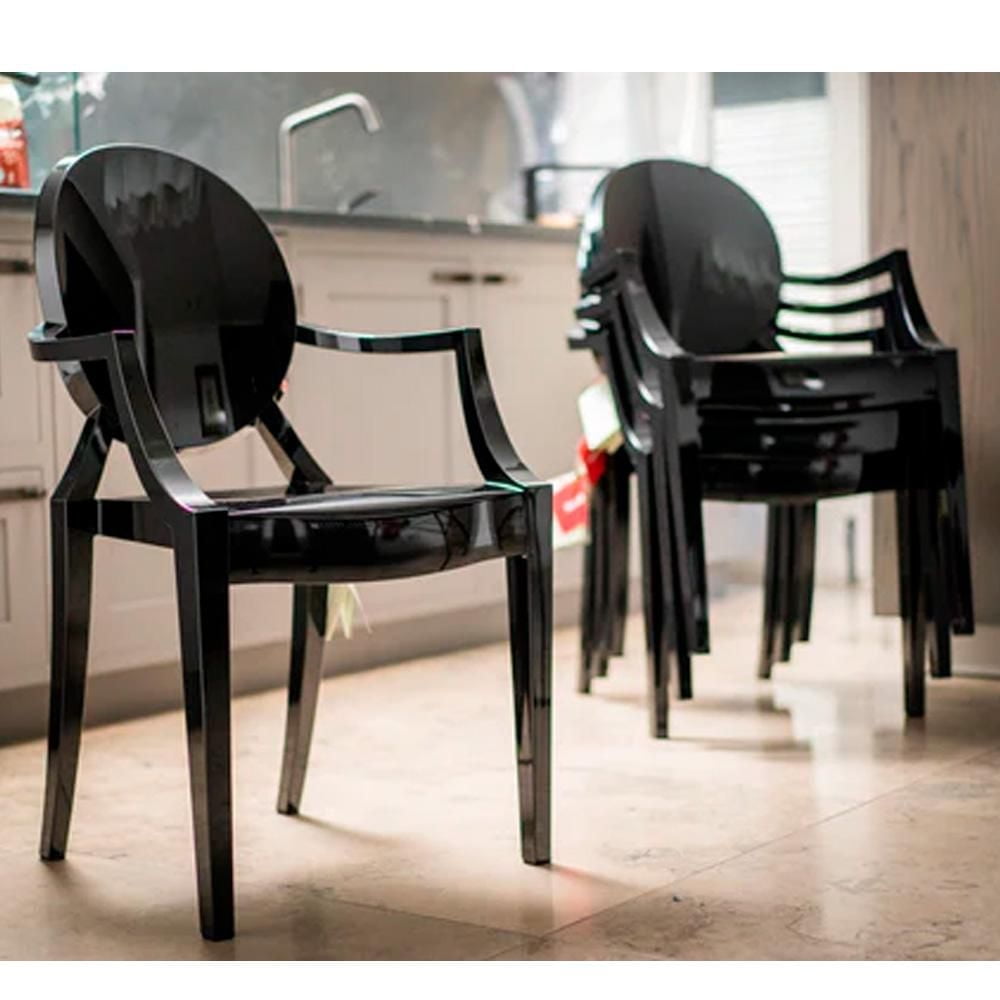 Chaise à accoudoirs en plastique Heavenly Collection pour salle à manger