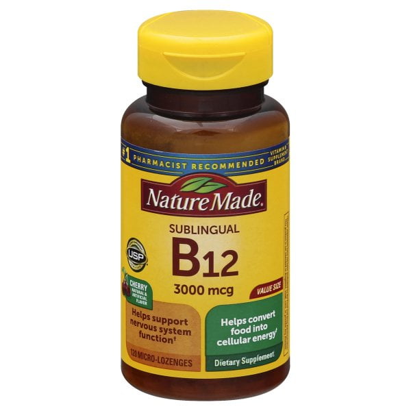 MADE Vitamin B-12, 3000 mcg, Micro-Lozenges, Cherry Flavor, Value Size, 120.0 CT -