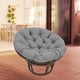 thumbnail image 5 of Cojín para asiento de Patio perfecl 60x60cm almohadillas redondas lavables extraíbles Gris oscuro, 5 of 8