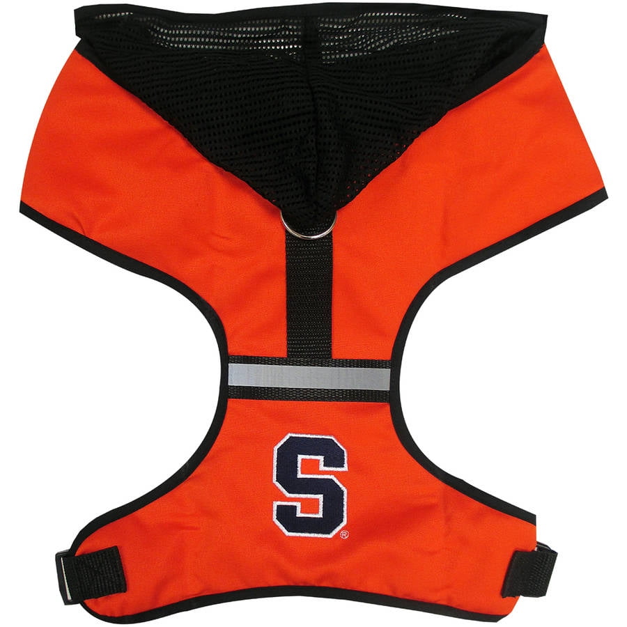 Pets First Collegiate Syracuse Orange Dog Harness Football Pet Harness Vest Dog Leash