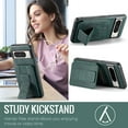 thumbnail image 6 of Allytechgroup Wallet Case for Google Pixel 7A, RFID Blocking Premium PU Leather Cards Holder Retro Shockproof Scratch Resistance Phone Case for Women Men, Green, 6 of 9