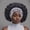 w93# Black1, variant on Wuxian Womens Satin Bonnet Hat Fashionable Soft Floral Print Hair Sleep Skullcap Leisure Soft Hair Wrap Slouch Breathable Curly Hair Bonnet Night Caps Pleated Ruched Shower Cap,Black,One Size