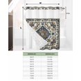 thumbnail image 6 of No Hook Shower Curtains with Snap in Liner, Navy Blue Brown Southwestern Fabric Shower Curtain, Boho Retro Geometric Ethnic Double Layers & See-Through Top Window Bathroom Curtains 72''x72'', 6 of 6