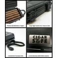 thumbnail image 2 of Prestige Import Group Cigar Safe Waterproof Travel Cigar Humidor Case - Holds up to 5 Cigars - Color: Black, 2 of 3