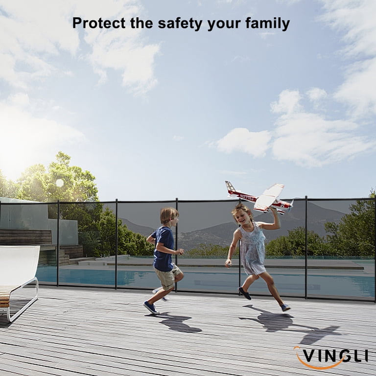 Above Ground Pool Safety Fence - 8 Section Kit For Family Protection