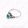 thumbnail image 2 of Tibetan Turquoise Ring Gemstone Ring Blue Stone Ring Statement Ring 925 Sterling Silver Ring for Her, 2 of 4