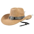 thumbnail image 1 of Chapeau de Rancher Style Western pour l'Extérieur Chapeau de Jazz Classique à la Mode Accessible pour Toutes les Saisons Couvre-Chef de Cowboy pour Hommes Femmes, 1 of 6