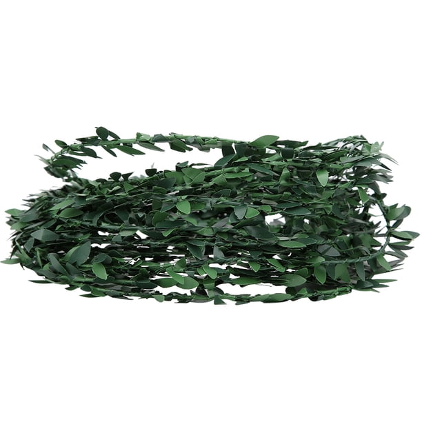 Guirnalda de hojas verdes artificiales 75 m de alambre de ratán decoración navideña juguete de enredadera de hoja verde falsa para diadema de bricolaje fiesta de bodas ANGGREK Otros