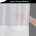 thumbnail image 2 of White Linen Shower Curtain No Hook with Snap-in Fabric Liner Hotel Shower Curtain with See Through Top Window Hookless 72" W x 75" L, 2 of 5