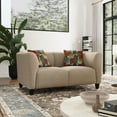 thumbnail image 4 of Roundhill Furniture Della 2-Piece Living Room Set, Sofa and Loveseat, Beige, 4 of 14