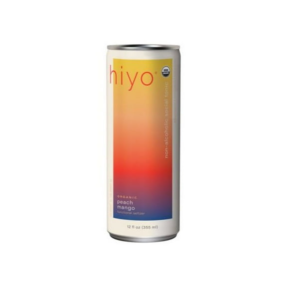 Organic Non-Alcoholic Social Tonic - Functional Seltzer -  Peach Mango (4 Cans)