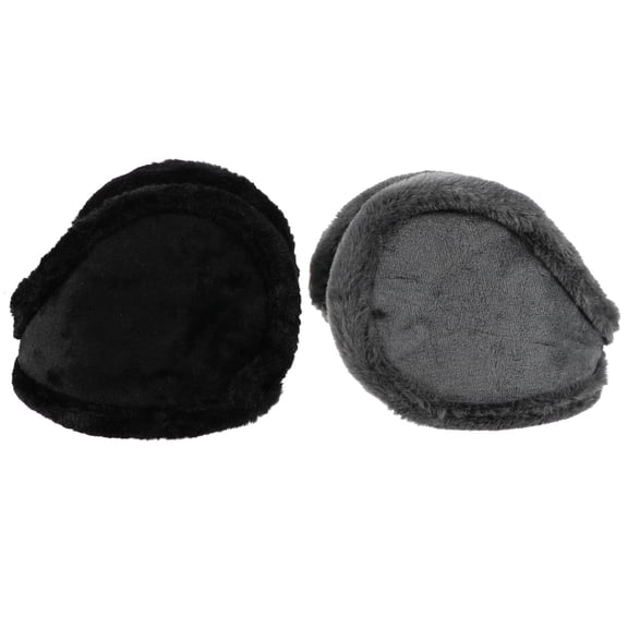 ELAYARD 2-Pack Windproof Plush Earmuffs in Assorted Colors, Perfect for Snow and Cold Weather
